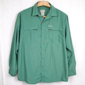 Men's LL Bean Green Fishing/Outdoor Shirt XL
